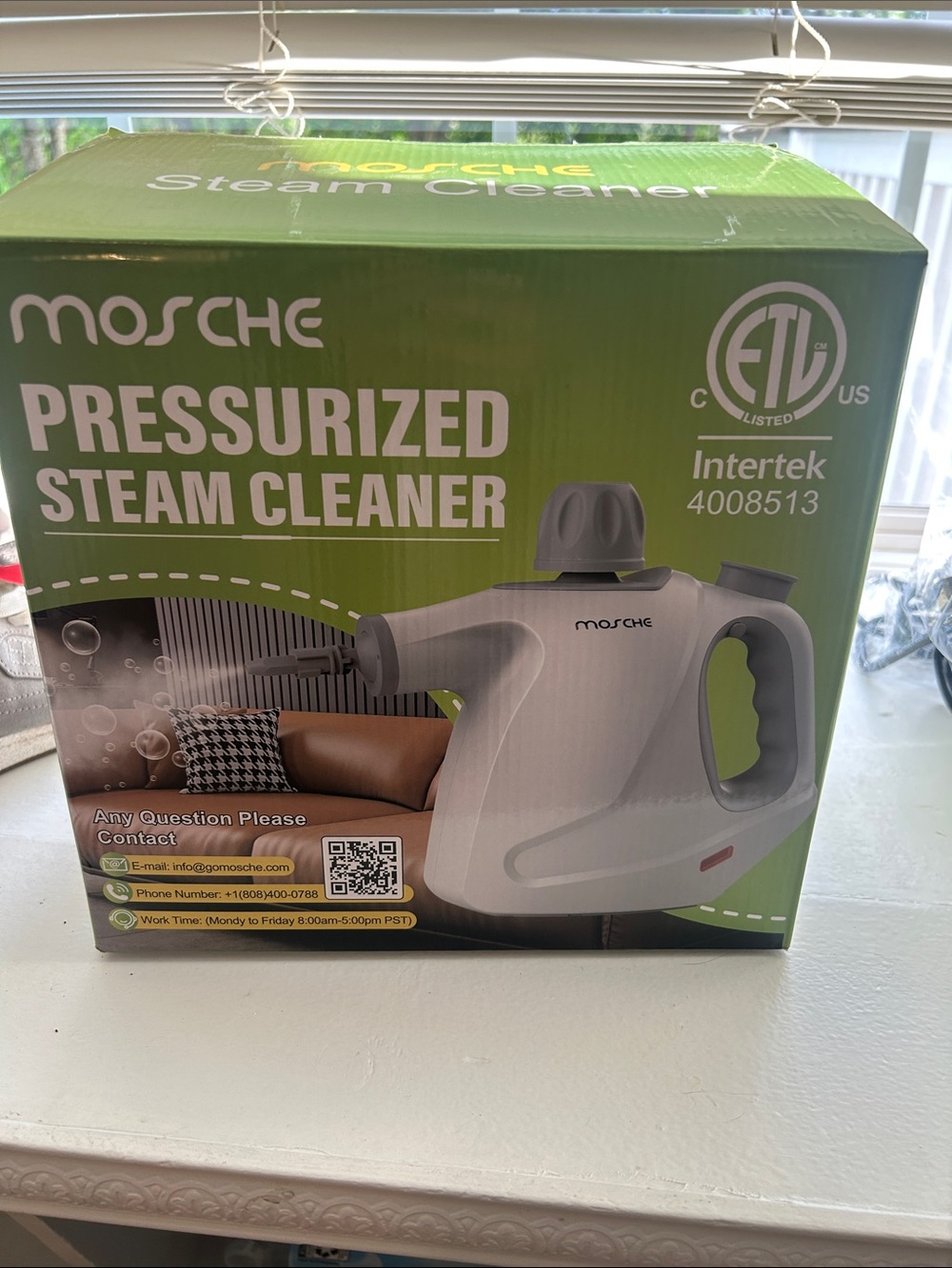 Mosche Handheld Steam Cleaner - White/Gray - Picture 5 of 6